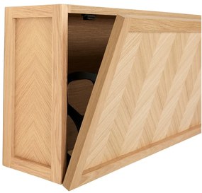 Pantofar de perete cu deschidere înclinată din lemn de stejar Herringbone – Hübsch