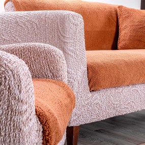 Cuverturi SHERPA culoarea alunei fotoliu