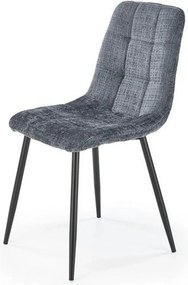 Scaun K547, gri/negru, stofa clasica/metal, 45x53x87 cm