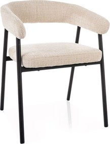 Scaun de masa KATANA cu picioare negre, bej