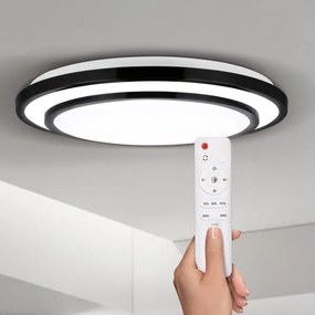 Plafonieră LED dimabilă Brilagi LUCIANO LED/48W/230V 3000-6500K ø 39 cm negru + telecomandă