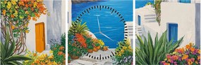 Tablou - Alee grecească (cu ceas) (90x30 cm)