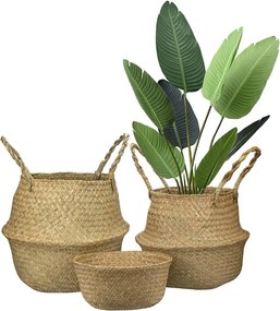 Coș din bambus tricotat - 32 cm