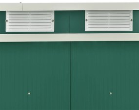 Casa de gradina din metal M de culoare verde inchis