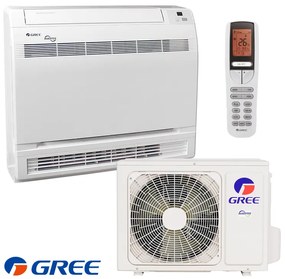 Aparat de aer conditionat inverter pentru podea Gree GEH09AA-K6DNA1F, 9000 BTU, 17 m²,  A++/A+, Wi-Fi, R-32, Alb