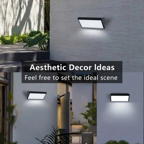 Aplică LED de exterior cu senzor Brilagi TRIANGLE LED/20W/230V IP65 negru