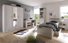 Set dormitor LUCA JUZI, zada sibiu deschis/stejar sonoma, pat 90x200,