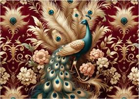 Tablou pe sticlă – Păun elegant (70x50 cm)