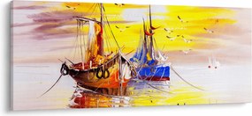 Tablou - Pictură barcă (120x50 cm)
