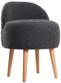 Taburet MIKI, Ø 46 cm, gri închis