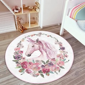 Covor pentru copii roz ø 80 cm Comfort – Mila Home
