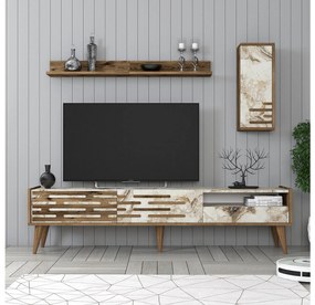 Mobilier living Tonase (Nuc + alb + marmură) . 1095658
