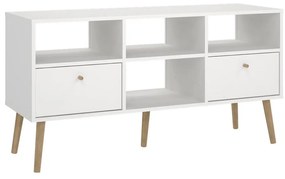 Comodă TV albă 117x61 cm Bodo – Tvilum