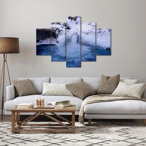 Tablou cu cascadele iarna (150x105 cm)