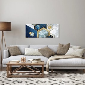 Tablou - Hexagoane de marmură (120x50 cm)