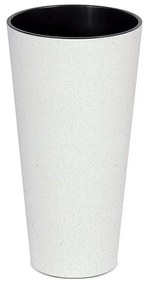 Ghiveci pentru flori ECO WOOD, 25 cm, rotund, alb