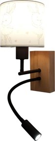 Brilagi - Lampă LED Flex. BOBO WOOD 1xE27/25W/230V + LED/3W stejar/negru/alb/albastru regal