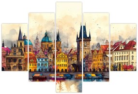 Tablou - Toamna în orașul pictat (150x105 cm)