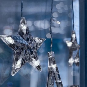 Perdea LED de Crăciun Brilagi 77xLED/3xAA/USB 1,8m alb rece