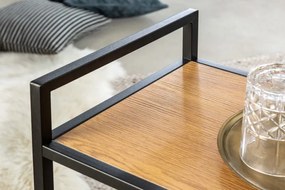 Neînvins Masuta laterala Slim Line 60 cm stejar negru salbatic