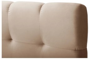 Pat boxspring maro deschis cu spațiu de depozitare 180x200 cm Bali – Cosmopolitan Design