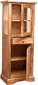 Vitrina,L55 43 H150 cm, 2 usi 1 sertar