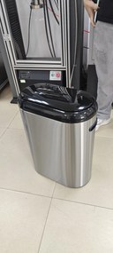 HOMCOM Coș de gunoi automat cu senzor cu infraroșu, 50 l, din oțel inoxidabil anti-amprentă, cu închidere amortizată, argintiu | Aosom Romania