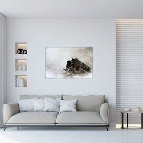 Tablou - Tren în ceață (90x60 cm)