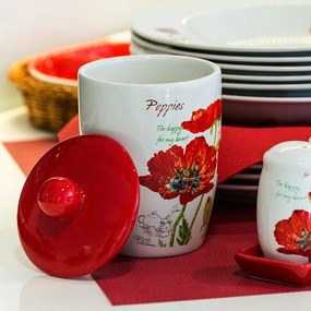 Cutie cu capac Banquet Red Poppy 600 ml