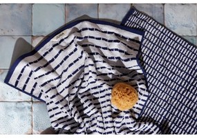 Prosop alb/albastru din amestec de bambus din frotir 70x140 cm Nuance – JUNA