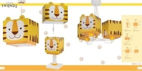 Dalber 64568 - Aplică perete copii LITTLE TIGER 1xE27/60W/230V