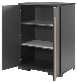 Dulap de copii pentru pat supraetajat Vipack London, gri închis