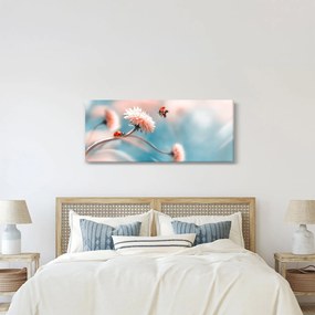 Tablou - Buburuze pe floare (120x50 cm)