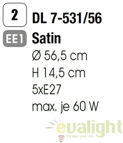 Plafoniera stil clasic diam.56cm Aida DL 7-531/56 satin OR