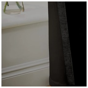 Draperii negre termoizolante 2 buc. din janilie 229x183 cm Selene Luxury Chenille – Hyperion