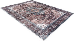 ANDRE 1826 covor lavabil Ornament, vintage anti-alunecare - maro si albastru - SECUNDAR-COTATI PRODUSUL