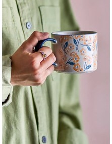 Cană albastră-bej din gresie 400 ml Myah – Bloomingville