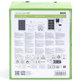 Lustră LED solară cu senzor Aigostar LED/35W/12V 3000 mAh 6500K d. 10 cm