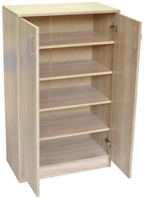 Pantofar cu doua usi si rafturi 64x35x107 cm Stejar sonoma