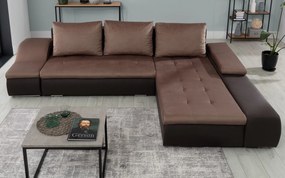 Colțar lemn masiv Extensibil Opal Depozitare 296x200cm Personalizabil - Monolith 09/ Kongo 129