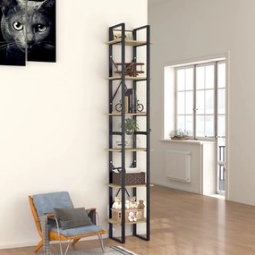 806500 vidaXL Bibliotecă cu 6 rafturi, stejar sonoma, 40x30x210 cm, PAL