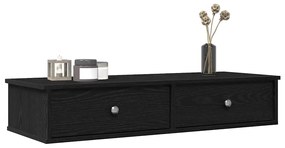 vidaXL Raft de perete cu sertare negru 100x37,5x19 cm lemn prelucrat