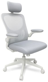 Scaun de birou ergonomic Flexo cu suport lombar, alb