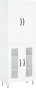 vidaXL Dulap înalt, alb, 69,5x34x180 cm, lemn compozit
