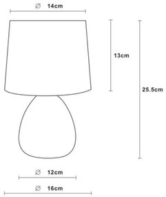 Lampă de masă MARMO 1xE14/40W/230V alb Lucide 47508/81/31