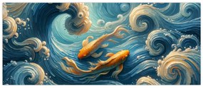 Tablou - Pești aurii (120x50 cm)