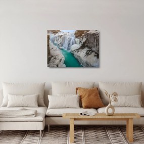 Tablou pe sticlă - Natura islandeză (70x50 cm)