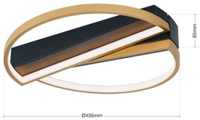 Plafoniera LED moderna design circular OLGA negru/auriu