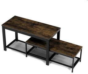 Set de 2 suporturi pentru pantofi, lemn vechi