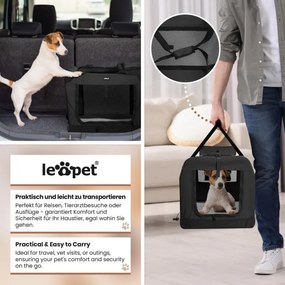 Leopet Cutie de transport pentru câini XXL, 91 x 63 x 63 cm,